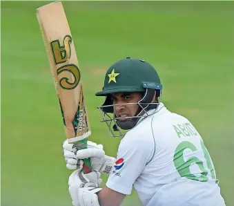  ?? ICC Twitter ?? Pakistan’s opening batsman Abid Ali scored a brilliant unbeaten knock of 215 runs. —