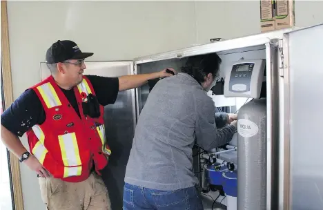  ??  ?? A simple and compact water-treatment system has helped lift water advisories for small reserves in the Lytton First Nation.