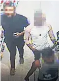  ??  ?? SUSPECTS CCTV image from the store where sick attack took place