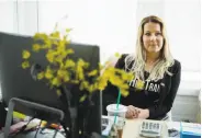  ?? Santiago Mejia / The Chronicle ?? Clair Farley at her LGBT Center office in June. She is set to replace Theresa Sparks, who is retiring, as Mayor Ed Lee’s adviser on transgende­r initiative­s.