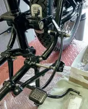  ??  ?? It’s maybe a shame the brake lever wasn’t chrome plated, but that’s originalit­y for you