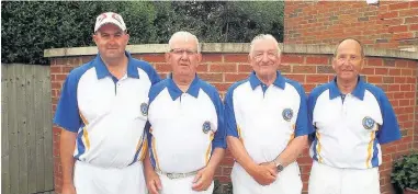  ??  ?? Rink success: Will Brune, Jim Keogh, Charlie Smith and Chas White.