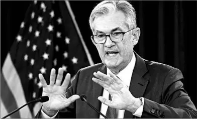  ?? SUSAN WALSH/AP 2019 ?? Federal Reserve Chairman Jerome Powell speaks in October in Washington. The Fed announced the Main Street program in April.
