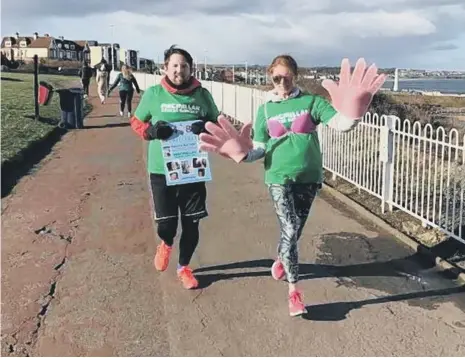  ??  ?? Lauren Flaxen and Andrew Fowler get in some practice on the seafront.