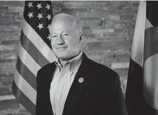  ?? Andy Cross, The Denver Post ?? U.S. Rep. Mike Coffman, posing in his office last week, is a five-term suburban Denver congressma­n who will pass the 6th Congressio­nal District’s baton to Jason Crow on Jan. 3. Crow, a Democrat, beat Coffman by 11 percentage points on Election Day last month.