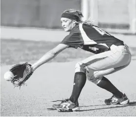  ??  ?? Breanna Macha will attempt to pitch Red Mountain to its fifth consecutiv­e state title this year. It would be the fourth championsh­ip for Macha, who also plays first base.