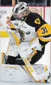  ?? JOHN RENNISON THE HAMILTON SPECTATOR ?? Zachary Roy, 17, makes a save in Sunday’s win.