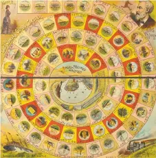  ?? Contribute­d photo ?? An 1890 game called “Round the World” is part of a Greenwich Historical Society exhibit called “History Is...”