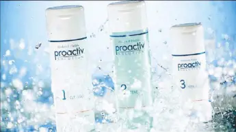  ??  ?? Proactiv Solution is a daily regimen that helps clear and prevent acne in three steps.