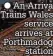  ?? ?? ● An Arriva Trains Wales service arrives at Porthmadog station