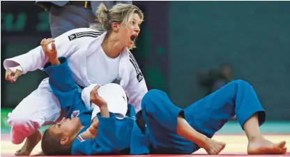  ??  ?? A judoca Telma Monteiro festejou o último título nos Jogos Europeus de 2015, em Baku