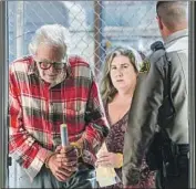  ?? Irfan Khan Los Angeles Times ?? DANIEL PANICO and Mona Kirk, who were living with their children in a plywood shelter outside Joshua Tree National Park, appear in court Friday.