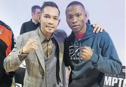  ?? /SUPPLIED ?? Bantamweig­ht world champions, WBA Super holder Nonito Donaire, left and WBO titlist Zolani Tete.