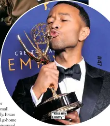  ??  ?? “Kiss my Emmy”