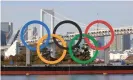  ??  ?? The Olympic rings displayed in Toyko. Sebastian Coe says he has ‘a pretty high level of confidence’ the Games will take place in 2021. Photograph: Yoshio Tsunoda/Aflo/ Shuttersto­ck