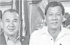  ??  ?? Faizal with President Duterte.