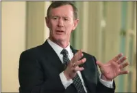  ?? The Associated Press ?? OPEN QUESTION: In this Feb. 5, 2015, file photo, University of Texas System Chancellor Bill McRaven speaks during an interview in Austin, Texas. McRaven is running into political problems in his role as chancellor of the University of Texas System. The...