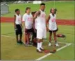  ?? JOHN KAMPF — THE NEWS-HERALD ?? Joe Haden directs campers at his Skills Academy at University School on July 21.