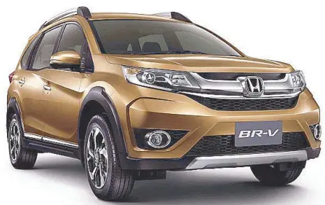  ??  ?? A bold new adventure in Honda’s BR-V (Bold Runabout Vehicle)