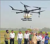  ?? HT PHOTO ?? Scientists during the launch of the drone on Friday.