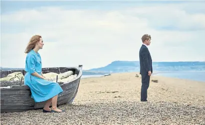  ?? ROBERT VIGLASKY/BLEECKER STREET ?? Saoirse Ronan and Billy Howle play lovers on their honeymoon in On Chesil Beach.