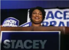  ??  ?? Stacey Abrams, de eerste zwarte vrouwelijk­e gouverneur?