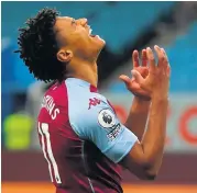  ??  ?? Blank day: Villa’s Ollie Watkins reacts to a missed opportunit­y