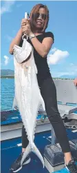  ??  ?? IMPRESSIVE: This queenfish caught on the Cairns harbour flats this week with All Tackle Sport Fishing.