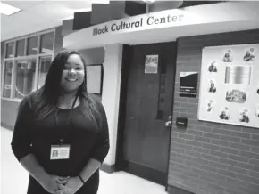  ?? RICK WOOD / MILWAUKEE JOURNAL SENTINEL ?? Monique Alcantar graduated from UWM in May 2017. Like many students of color who are first in their families to attend college, Alcantar needed a support network for academics as well as encouragem­ent. She found that at UWM's Black Cultural Center.