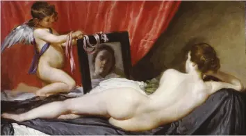  ??  ?? 5NCUJGF D[ C UWʘTCIGVVG Velázquez’s Rokeby Venus, which was hacked with a meat cleaver in 1914