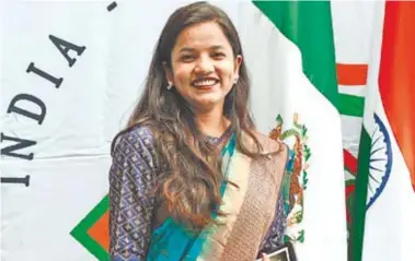  ?? CORTESÍA: EMBAJADA DE INDIA ?? Juhi Rai, encargada de negocios de la embajada de India en México