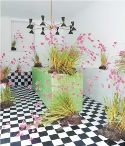  ??  ?? Above — An installati­on of grasses and flowers in Molloy’s Fitzroy store. Photograph­y: Hattie Molloy.
