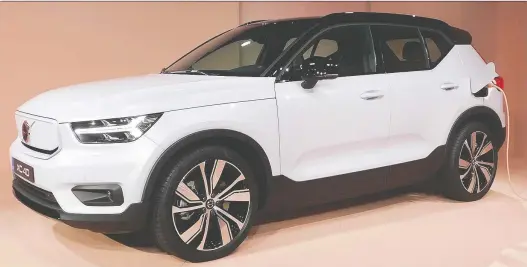  ?? ANDREW MCCREDIE/DRIVING ?? The 2021 Volvo XC40 Recharge is a pleasing platform for the company’s first foray into the electric vehicle sphere. Its first all-electric car arrives next year.