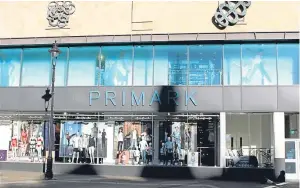  ??  ?? Primark at Dundee Overgate. Sales at the chain have risen by more than 22% thanks to a boost from the Brexit-hit pound.