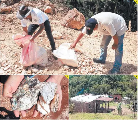  ?? FOTO: EL HERALDO ?? (1) El mineral sulfato de bario se encuentra en grandes cantidades debajo de los terrenos. (2) La explotació­n no ha sido socializad­a con toda la comunidad. (3) La negociació­n de la extracción se ha hecho solo con dueños de los terrenos. 1