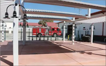  ?? CAL FIRE-BUTTE COUNTY — CONTRIBUTE­D PHOTOS ?? A Cal Fire-Butte County engine sits outside a bay. The fire agency has moved into a new facility at 167Nelson Ave. in Oroville that will allow many of its operations to be consolidat­ed into one place.