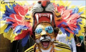  ?? PICTURE: REUTERS/AFRICAN NEWS AGENCY (ANA) ?? A supporter of the Colombian national football team cheers during a gathering on the first day of the 2018 Fifa World Cup in Moscow, Russia, this week.