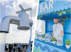  ?? (Image: South West Water) ?? The Awesome Water Roadshow boasted a gravity-defying floating tap and free water bar