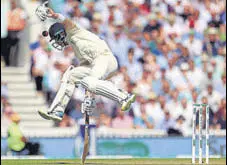  ?? GETTY IMAGES ?? England’s Joe Denly survives a run out attempt on Day 3 of the fifth Ashes Test at The Oval, London.