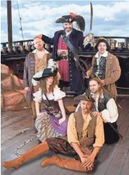  ?? MARK FROHNA ?? Cast members of the Skylight Music Theatre’s “Pirates of Penzance” production pose in 2016.