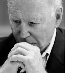  ?? AP ?? President Joe Biden listens during a briefing with first responders and local officials in Miami Beach yesterday, on the condo tower that collapsed in Surfside, Florida, last week.