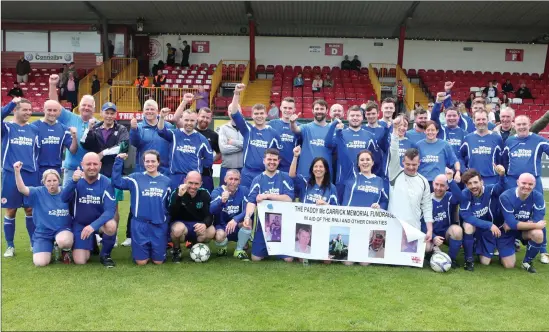  ??  ?? The Blue Lagoon team who won the first Paddy McCarrick Memorial match.