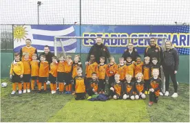  ??  ?? Wokingham & Emmbrook FC were pleased to see the new young players from the 2018/2019 season Football Fun programme for U4 – U6 move into teams and start playing in the BYDL Summer League at the Goal’s Centre in Woodley in preparatio­n for the start of their new season at U7 from September.