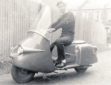  ??  ?? Harper scooter in 1962.