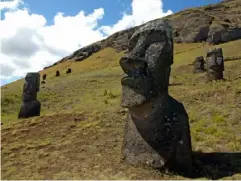  ?? (Getty) ?? Rapa Nui’s famous statues help to bring roughly 100,000 people a year to the island