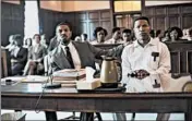  ?? JAKE GILES NETTER/WARNER BROS. ?? Michael B. Jordan, left, as Bryan Stevenson and Jamie Foxx as Walter McMillian in the drama “Just Mercy.”