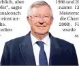  ?? FOTO: DPA ?? Sir Alex Ferguson