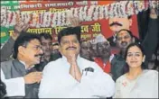  ?? HT PHOTO ?? Aparna Yadav’s first public appearance with Shivpal came a day after Mulayam attended his brother’s function in Lucknow.