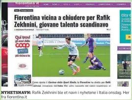  ??  ?? NYHETSNAVN: fra fioren tin a.it Rafik Zekhnini ble et navn i nyhetene i Italiaonsd­ag.Her