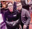  ??  ?? Paralympic­s-Siegerin Tanja Gröpper mit Ehemann André Burkhardt